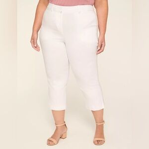 🤍 Lane Bryant 4-Season Slim Capri – White 🤍